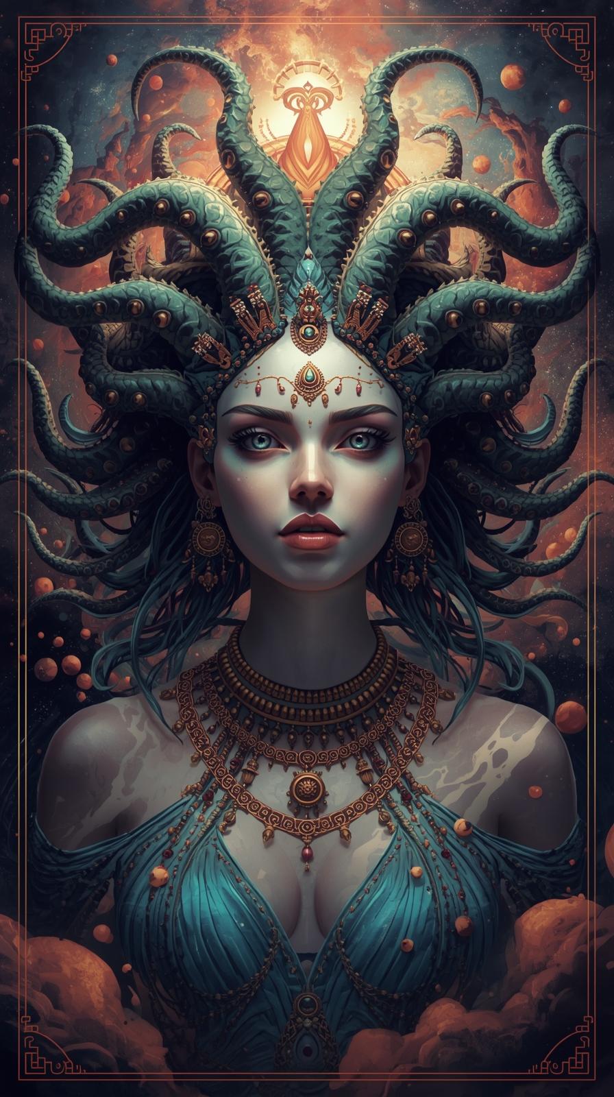 Dijital duvar afisi tablo hayal ürünü