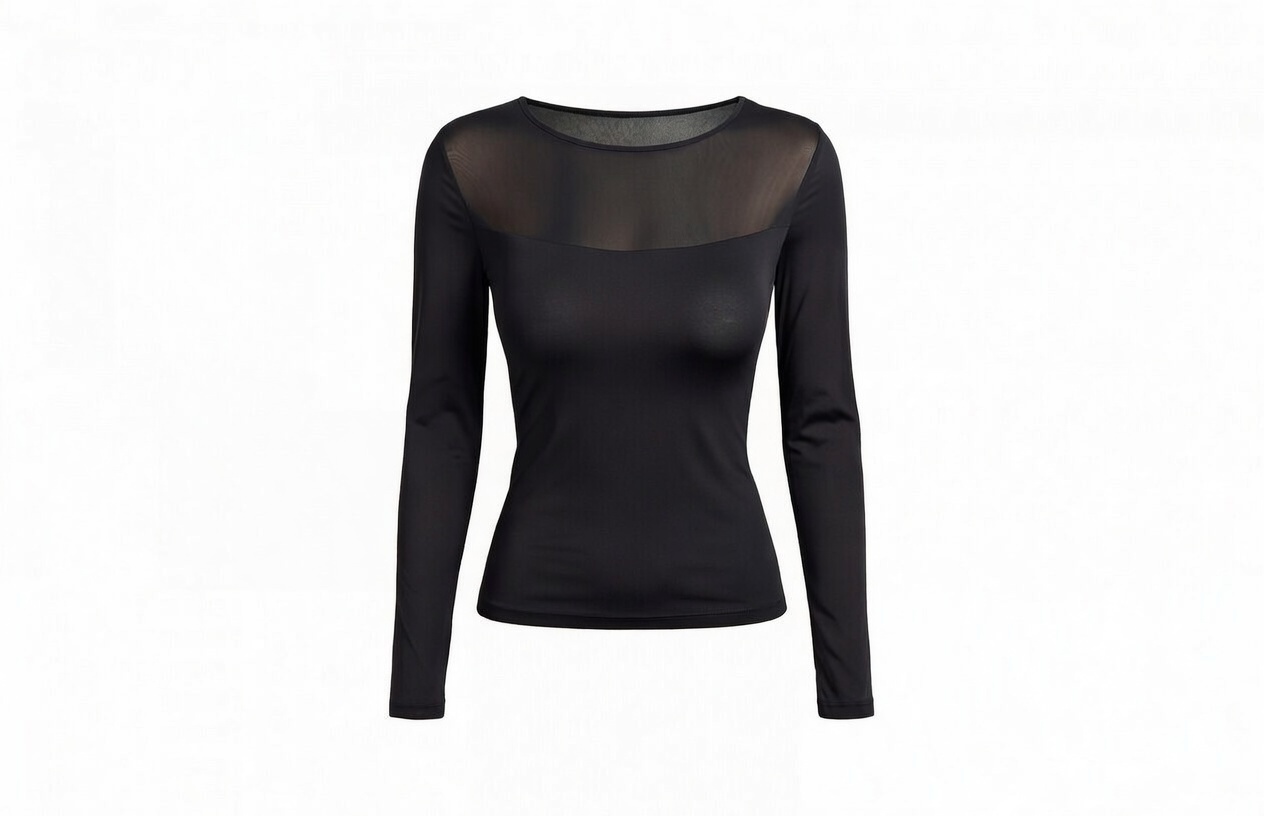 KAYIK YAKA TRANSPARAN BLUZ